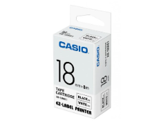 Casio Label 18mm Black on White