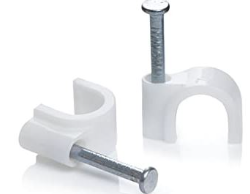 CABLE CILP 4mm COLOR WHITE 100PCS