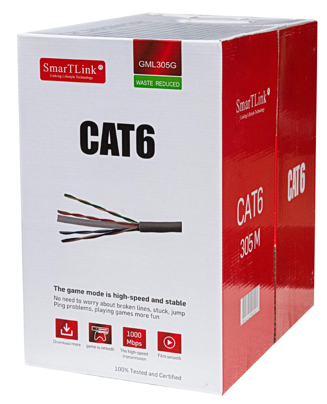 CAT.6 UTP NETWORK CABLE 305MTR -SMART LINK
