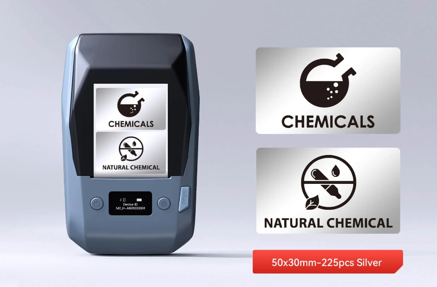 NIIMBOT Label - ES 50x30 - 255PCS MATTE SILVER Labels – Removable – White – Compatible with M2 / M3