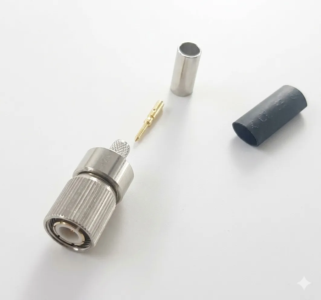 1.6/5.6 Male Crimp BNC Connector For 02YS(St)CY 0.45/2.0 2 Cable