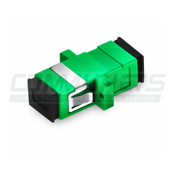 SC/APC FIBER ADAPTER SM SIMPLEX GREEN