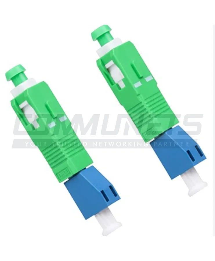 SC/APC MALE TO LC FEMALE SIMPLEX FIBER OPTIC ADAPTER