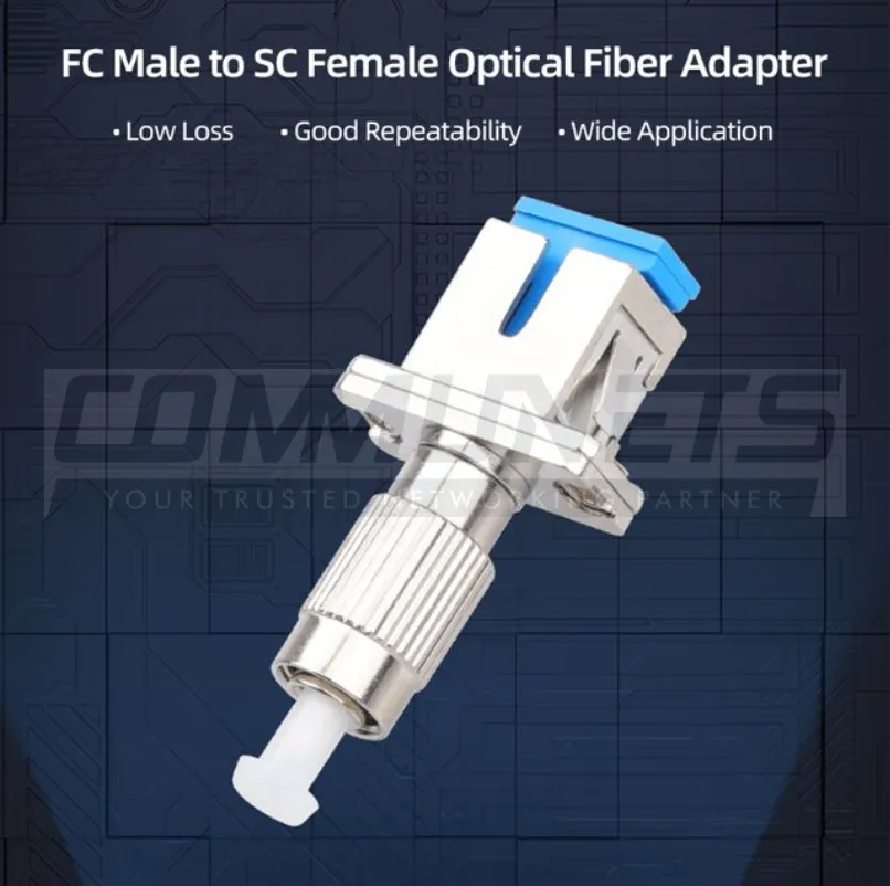 ST MALE TO SC FEMALE SIMPLEX FIBER OPTIC ADAPTER
