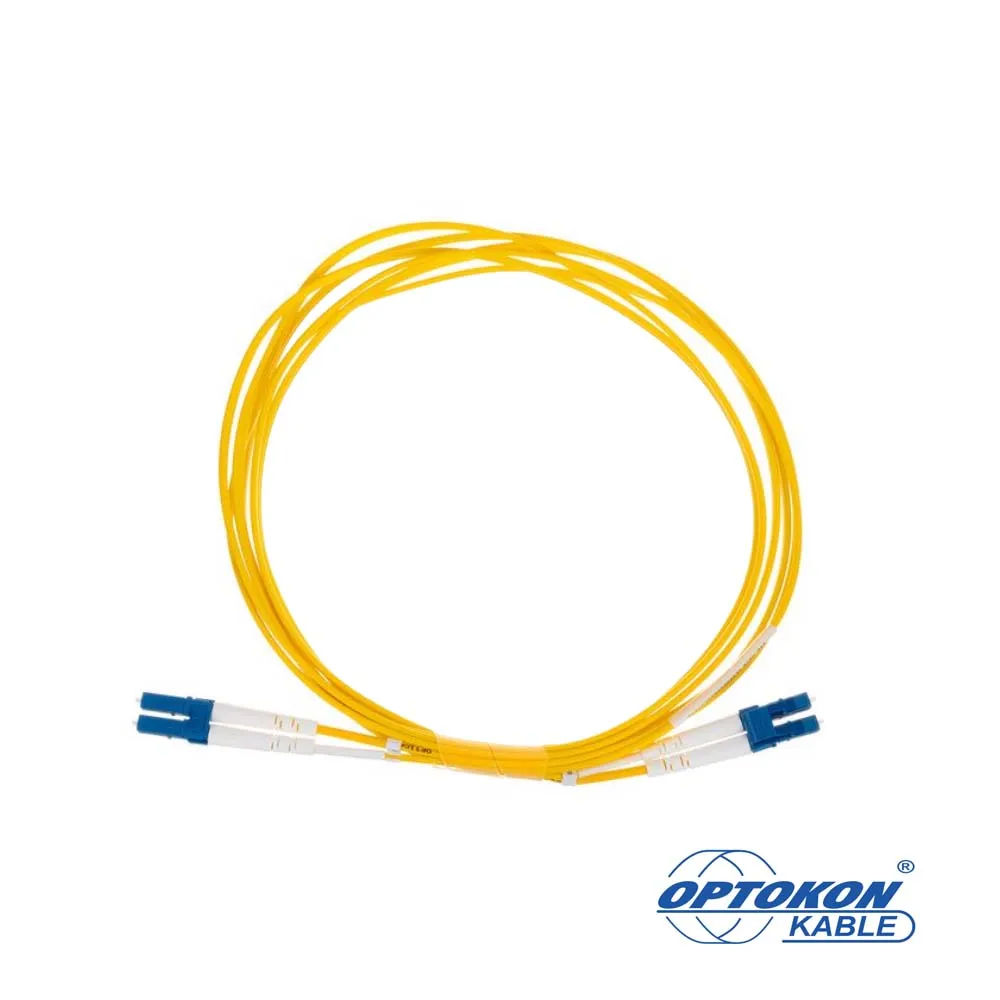 Fiber Optic Patch Cord Single Mode G652 LC/UPC LC/UPC 9M Optocon Cables Yellow Colour 3mm LSZH Communets_sa - CFPSG2L2L2OP3YL9M