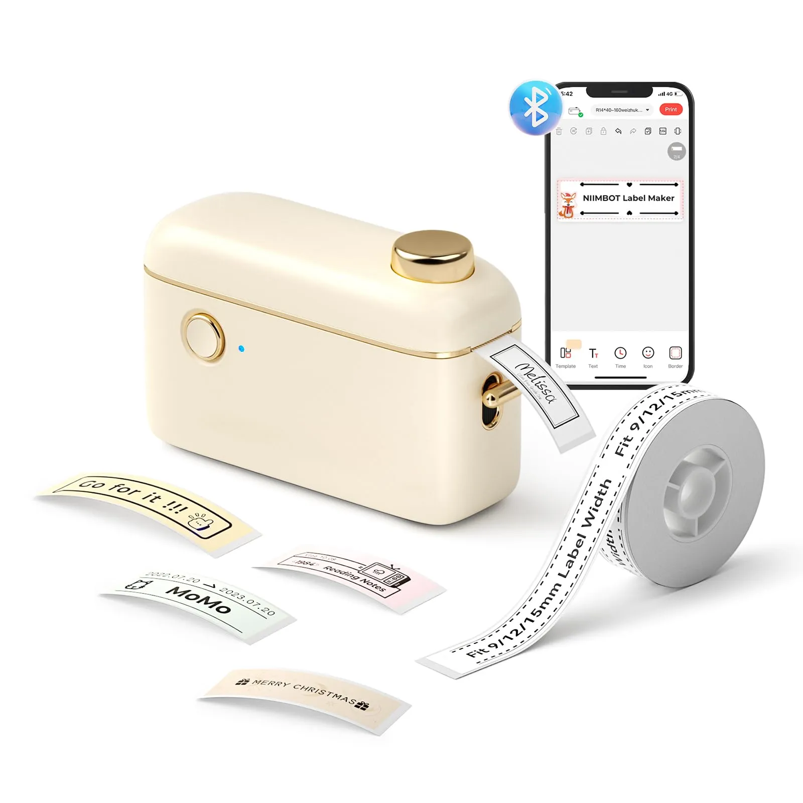 NIIMBOT H1S Premium Ribbon Label Printer for Decorative and Gift Label Applications