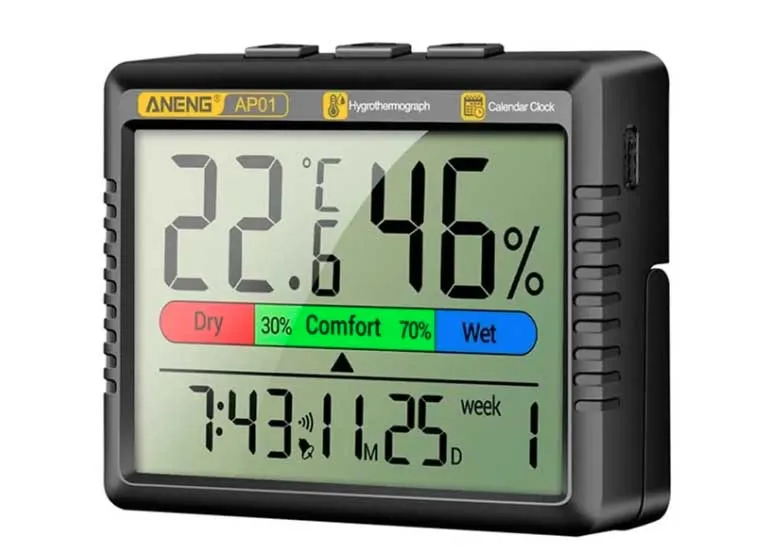 ANENG THERMOMETER ALAM CLOCK AP-01 -Battery Type