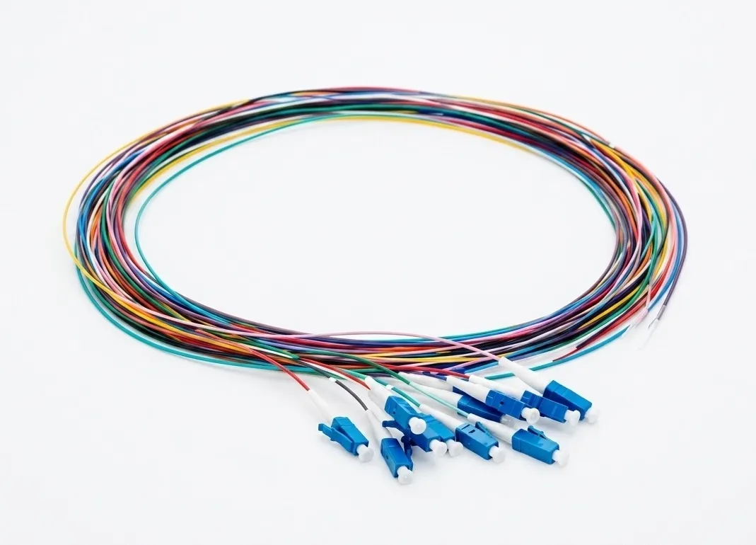 12 CORES PIGTAILS LC/UPC SM G657A2 0.9MM,1METER LSZH COLORFUL COLOR-INFAST