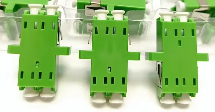 LC/APC SM DX (GREEN)FIBER OPTIC ADAPTER(COUPLER) WITHOUT FLANGE