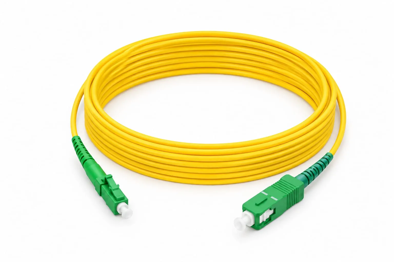 LC/APC SC/APC SM SX 15M G657 Fiber Optic Patch Cord Yellow Colour Low Smoke Zero Halogen LSZH - CORETECH - CT-03171
