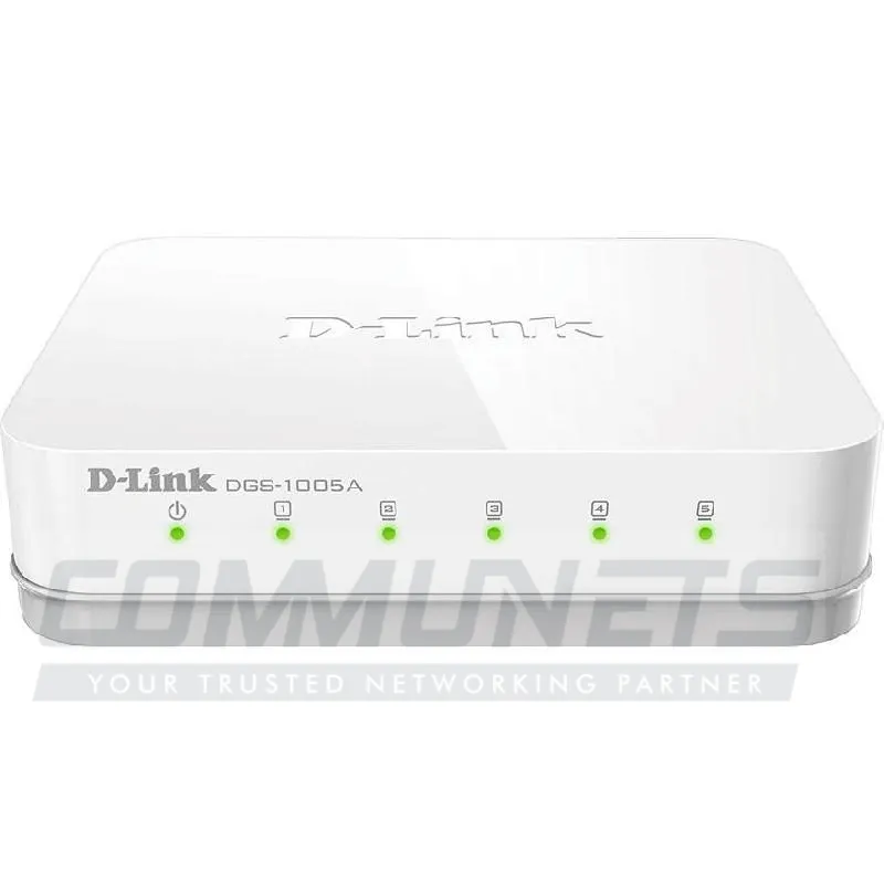 D-LINK - 5-Port Gigabit Unmanaged Desktop Switch DGS-1005A -DL-DGS1005A